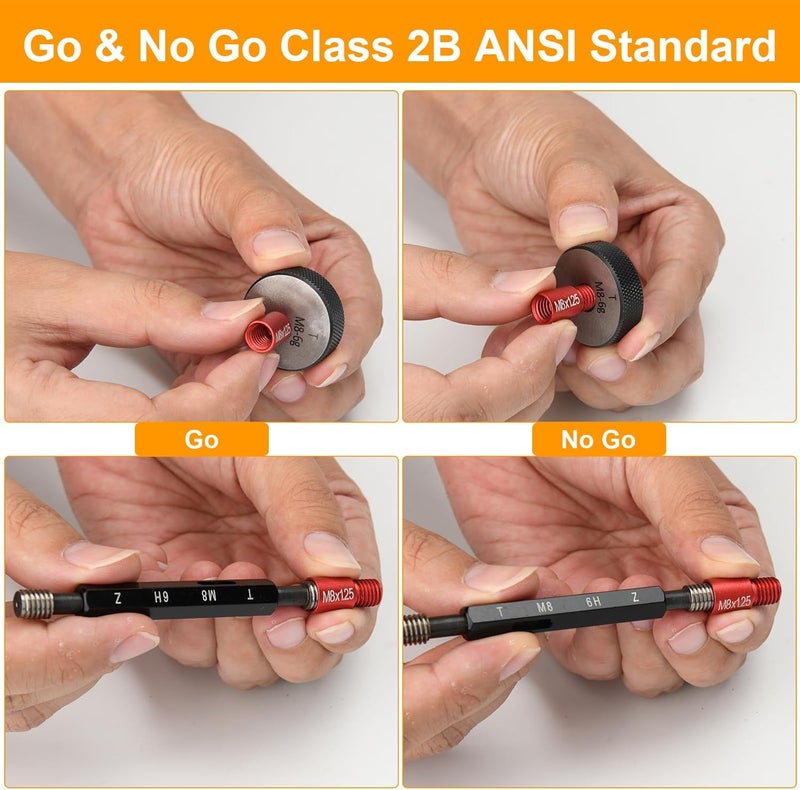 Comfylichi 50 Pcs Nut and Bolt Thread Checker - 27 Standard & 23 Metric, Detachable Bolt Size Finder Tool, Screw and Nut Identifier Thread Gauge Especially for Tight Spaces - Image 3